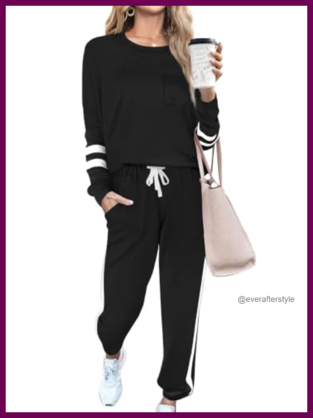 2 Piece Lounge Set Sweatsuit Polyester Spandex